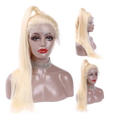 Glueless Wig Human Hair Pre Plucked Long Brazilian Straight Blonde Color HD Full Lace Wigs 30 Inches Lace Frontal 13X4 Inches