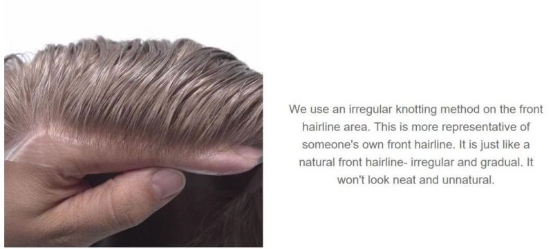 V-Looped Giving a More Realistic Look for Men, Natural Human Hair