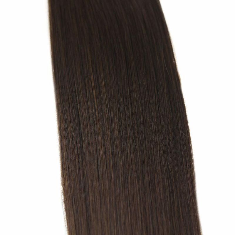 Pre Bonded Hair Extensions-Fusion I Tip Hair Extensions Human Hair Medium Brown (Color #4) Silky Straight Remy Human Hair, 16inch, 50g