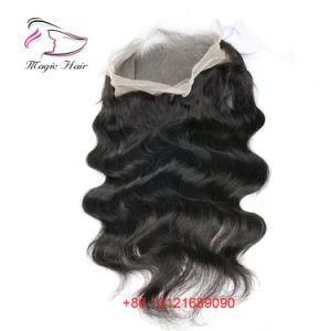 Transparent 360 Lace Frontal Ear to Ear Body Wave Remy Brazilian Human Hair Natural Color