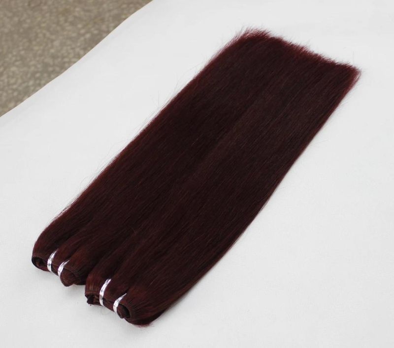 Brazilian Straight Human Hair Hair Bundles Red Color Remy Human Hair Weaving Bundles Extensions