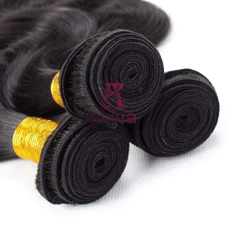 Peruvian Body Wave Virgin Hair Double Weft Human Hair Extension Natural Black