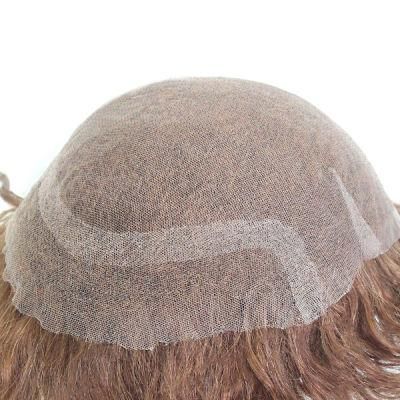 Lw852: Human Hair Curly French Lace Toupee
