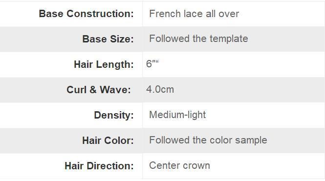 Men′s High Quality Hair Replacement Solution - French Lace - Tailored of Comfort