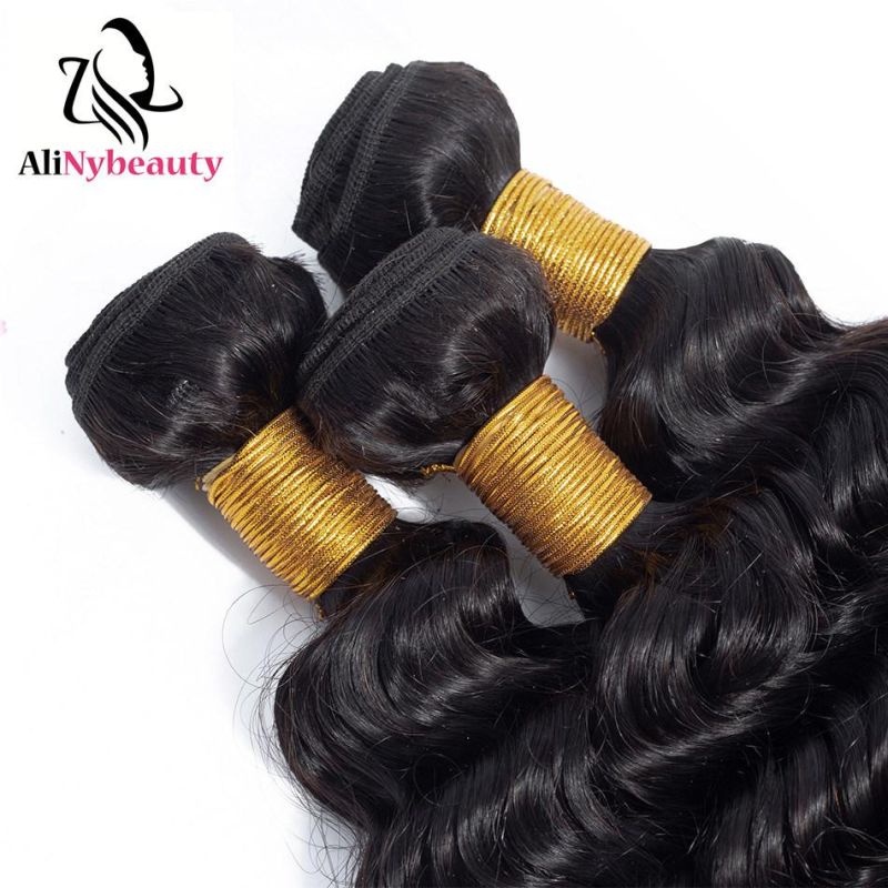 Alinybeauty Brazilian Deep Wave Human Hair Extension Virgin India Hair