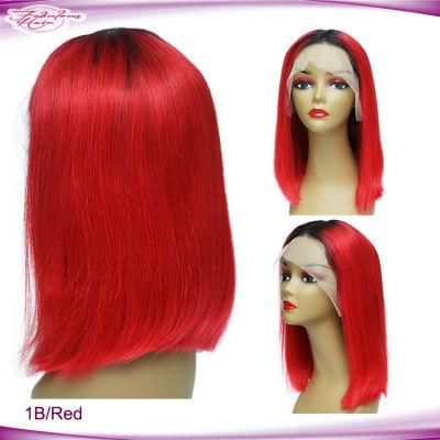Mink 1b/Red Color Brazilian Real Human Hair Bob Wigs