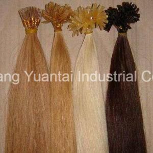 Keratin U/I-Tip, Nail, Flat Human Hair Extension Dyeable