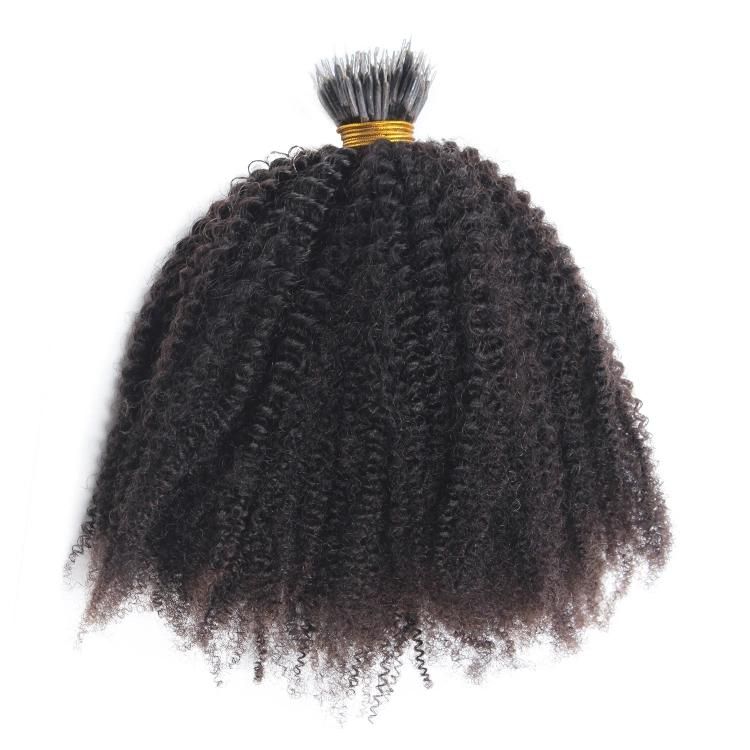 4A 4c Afro Curly Human Hair Micro Loop Human Hair Extension