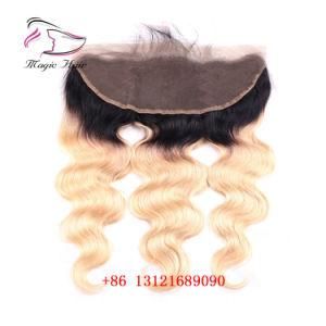 Brazilian Remy Hair 1b 613 Blonde Color Ear to Ear Body Wave 13*4 Lace Frontal