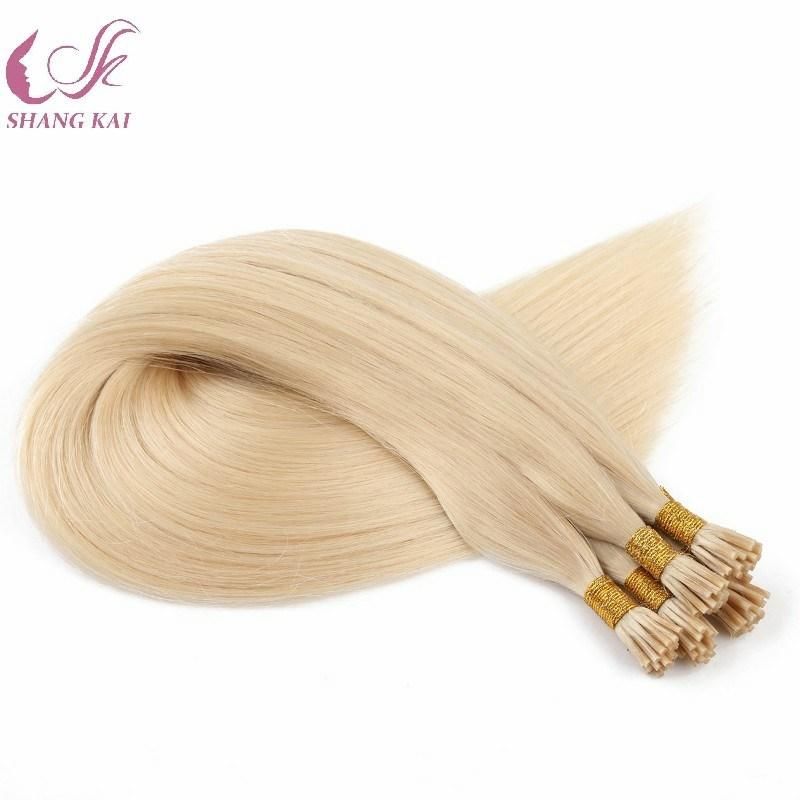 Blonde 613 Color I Tip Keratin Pre Bonded Hair Extension Russian Hair