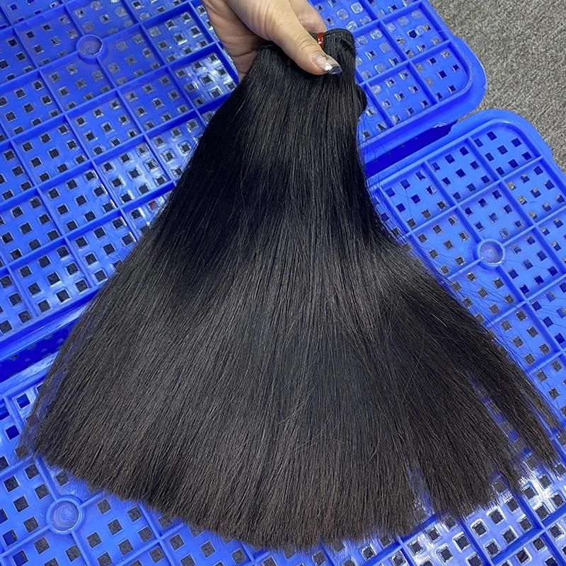 Wholesale Best Super Double Drawn Crochet Vietnam Bone Straight Hair Weft Natural Remy Human Hair Extensions Bundles Cheap Brazilian Human Hair Weave