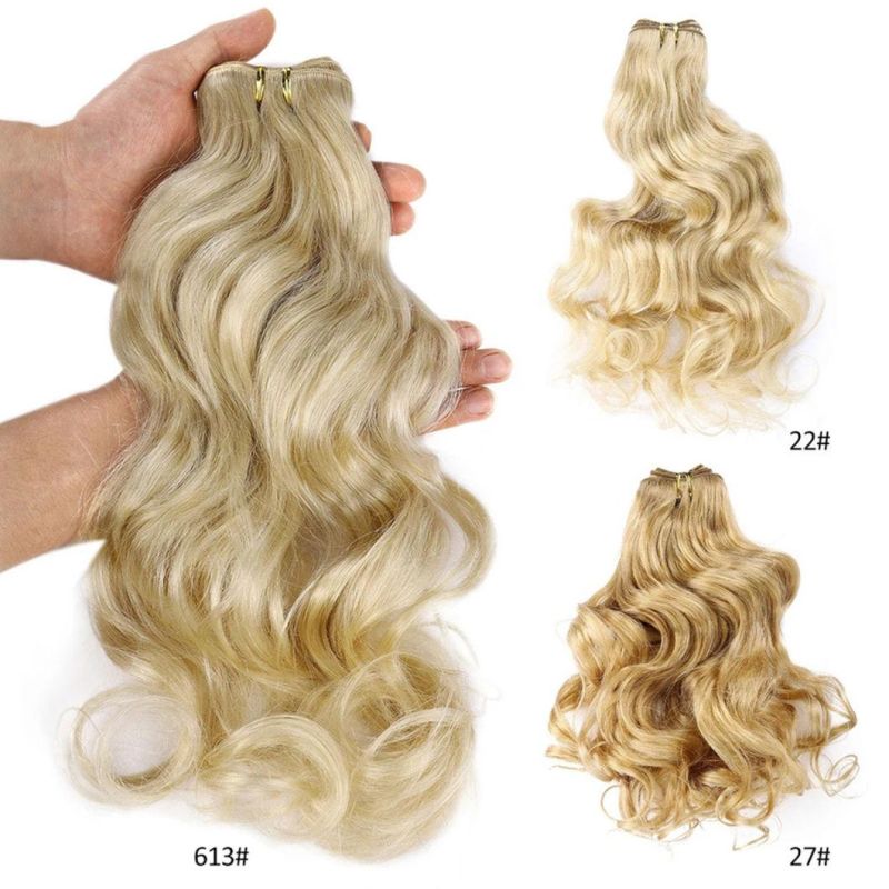 Human Hair Bundle Platinum Blond Brazilian Body Wave Hair Weave Bundles 12"-28"Long Remy Hair Extensions Brown #2 #4 #P6/613
