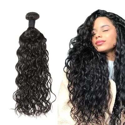 Kbeth Indian Water Wave Human Hair, Water Wave Bundles with Closure, 10A Grade Raw Indian Hair Vendors Water Wave