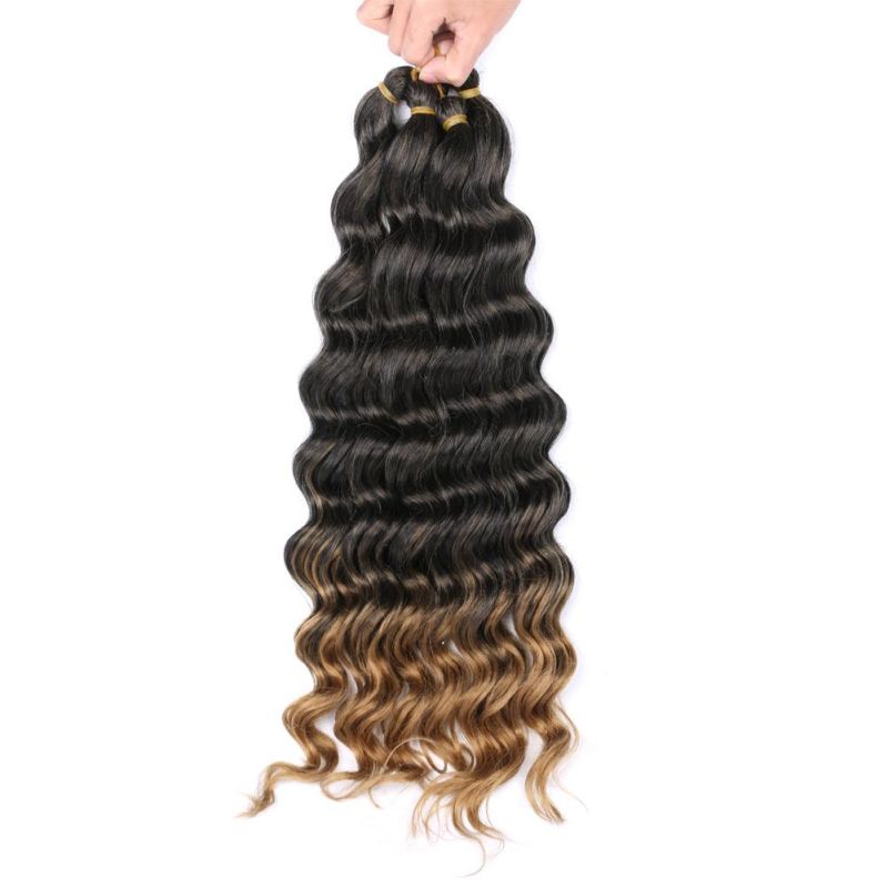 20inch Pre-Loop Deep Wave Curly Braiding Hair Wholesale Synthetic Ombre Extension