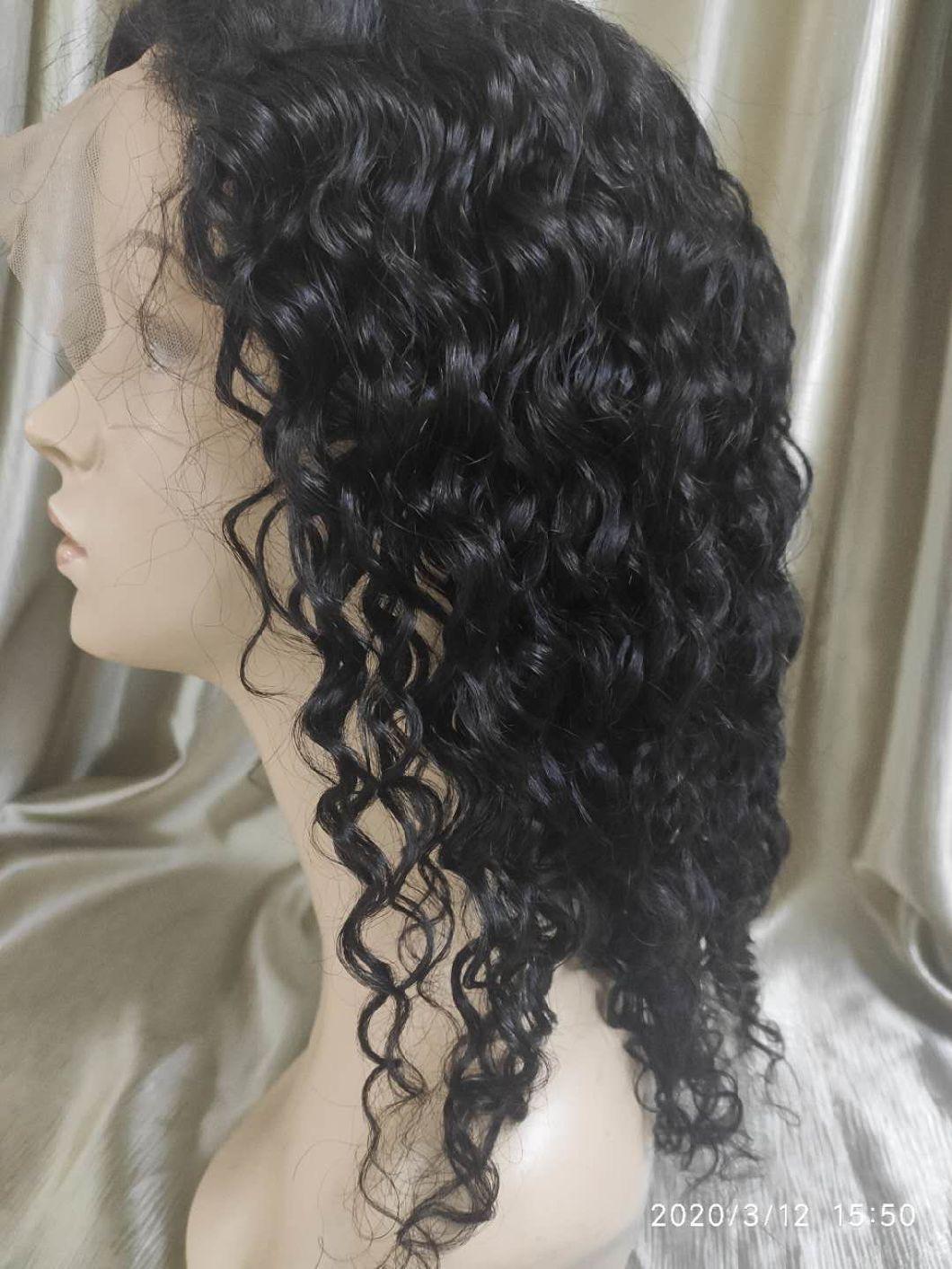 Dark Brown Color Brazilian Human Hair Lace Frontal Body Wave Wigs