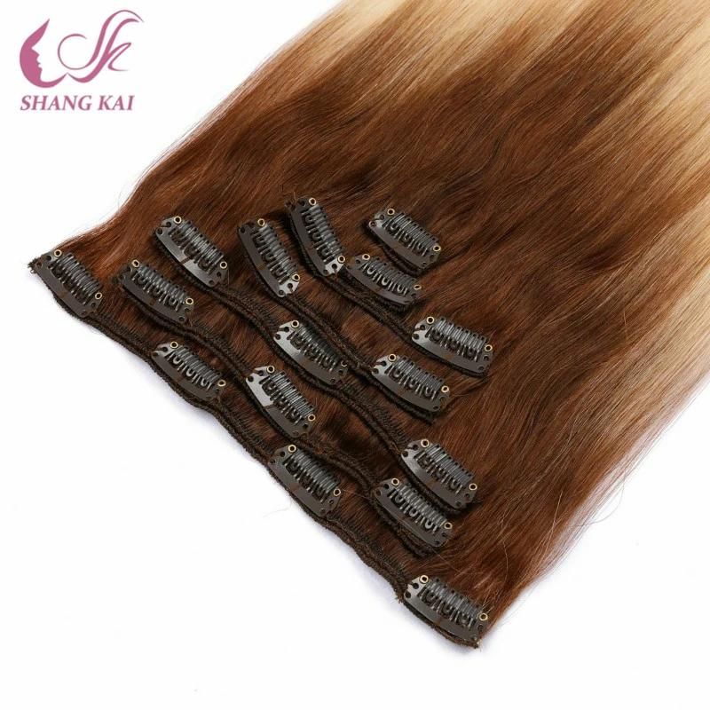 Hair Synthetic Afro Clip in Extensions Straight Clips in