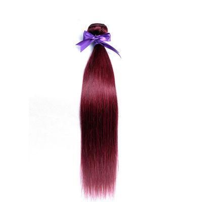 99j Peruvian 100% Human Hair Weft Burgundy 10-26 Inches