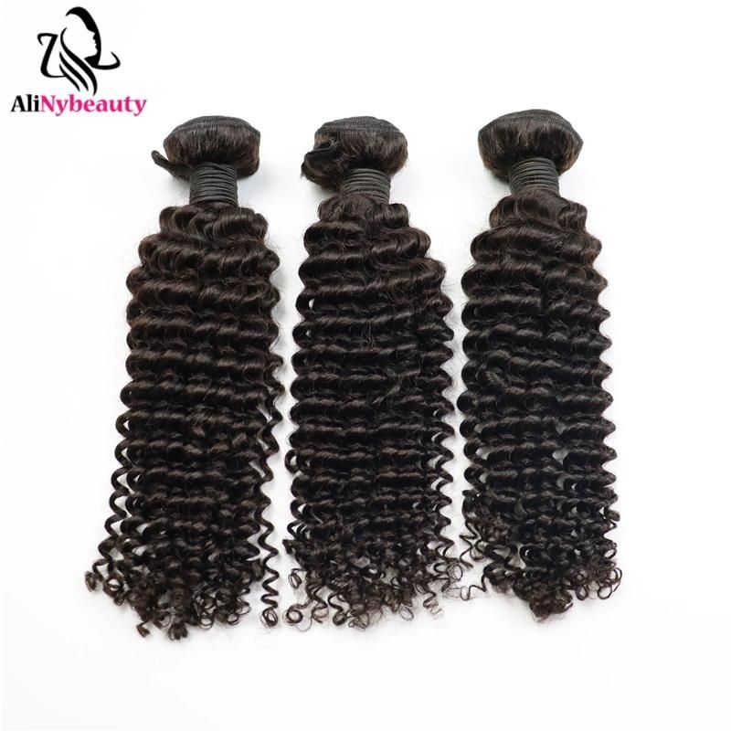 Alinybeauty Virgin Hair with Full Cuticle Unprocessed Top Quality Brazilian Raw Human Hair Small Deep Wave Hair Extension