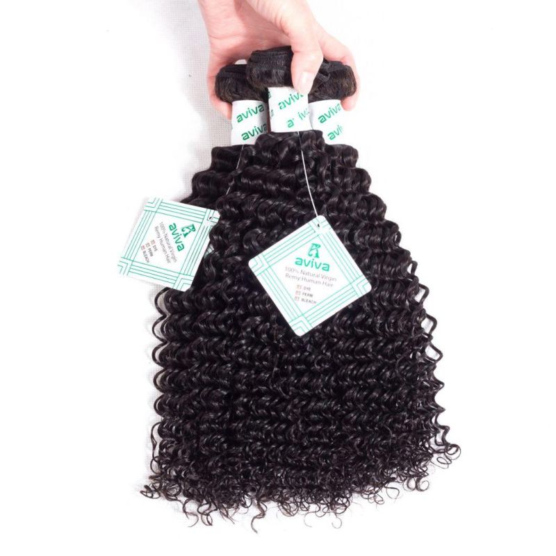 8A Unprocessed Brazilian Curly Human Extension Virgin Hair Weave