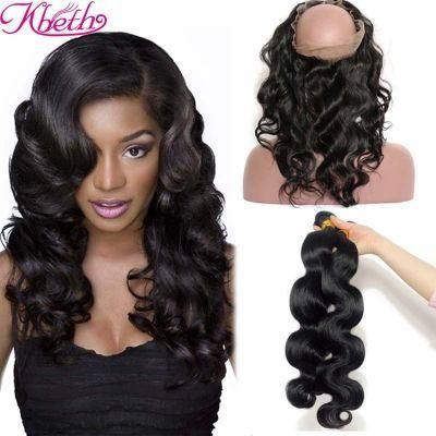 Kbeth Body Wave Bundle with 360 Lace Frontal for Black Women Bundles Brazilian Body Wave Bundles From China Factory