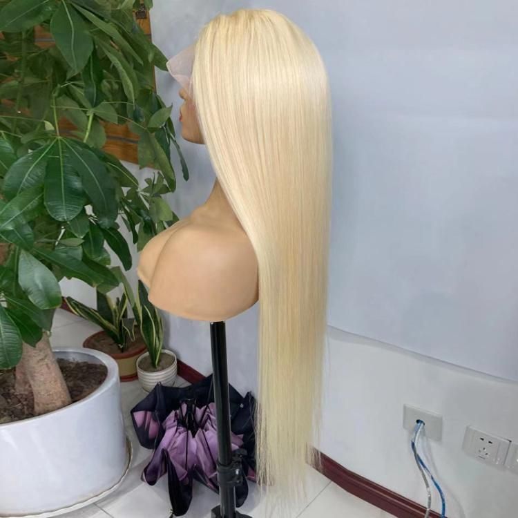 Cheap 30 Inch 613 Preplucked HD Transparent 370 Full Lace Braided Women Wig with Baby Hair Caps 180% 250 Desity Human Virgin