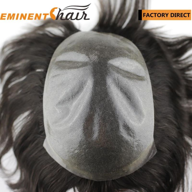 Custom Made Men′s Indian Hair Skin Hairpiece
