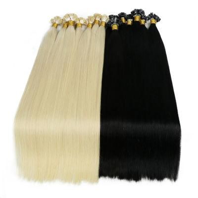 Wholesale Prebonded Keratin Double Drawn Human Hair Raw Flat Tip Hair Extensions