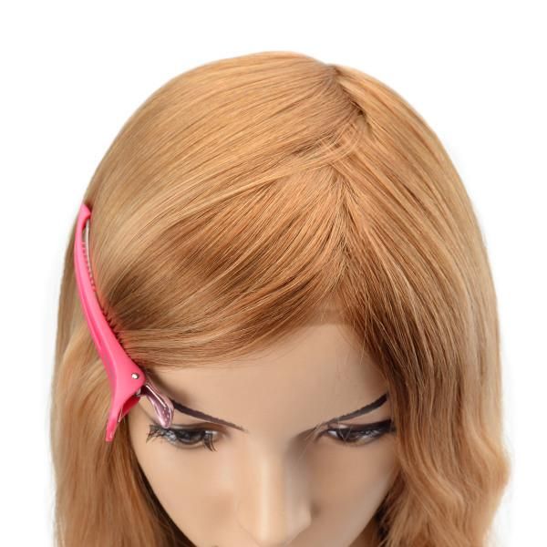 Full Skin Cap with Lace Front Injected Hair Blond Color Hair Replacement for Women
