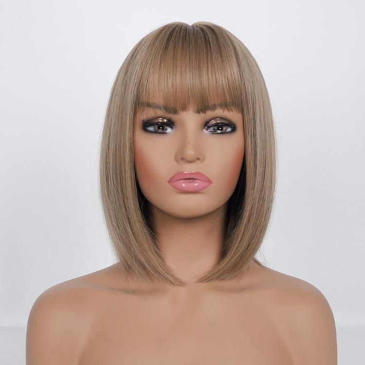 European and American Wig with Air Bangs Synthetic Fiber Bob Short Wigs