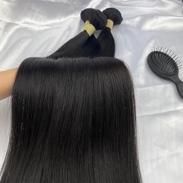 Brazilian Straight Human Hair Weaves Bundles 1/3/4 PCS Remy Hair Bundles 10"- 36" Luxuve Hair 100% Human Hair Extension