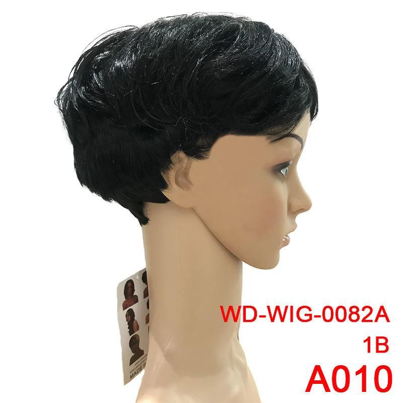 Short Curly Wigs Cute Blonde Black Synthetic Wig for Women Heat Resist Fiber