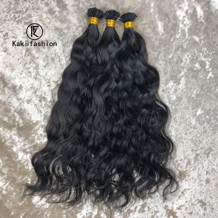 Kakiifahion Hair Custom Itips Hair Best Quality Natural Wave I Tip Human Hair Extensions 100% Human Hair