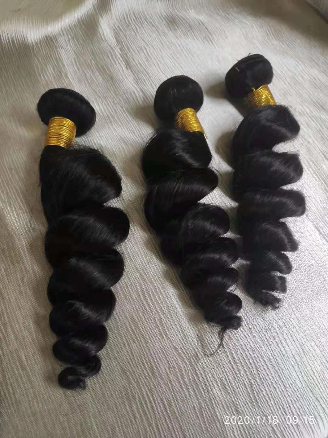 100% Cuticle Aligned 10A Loose Wave Peruvian Human Hair Bundles