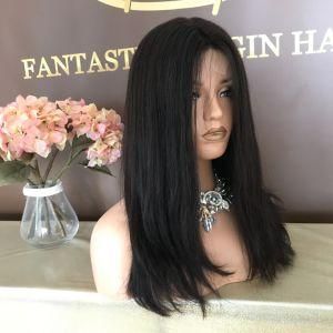 Customized Silk Base Virgin Hair Straight Full Lace Wig with Factory Price Fw-004