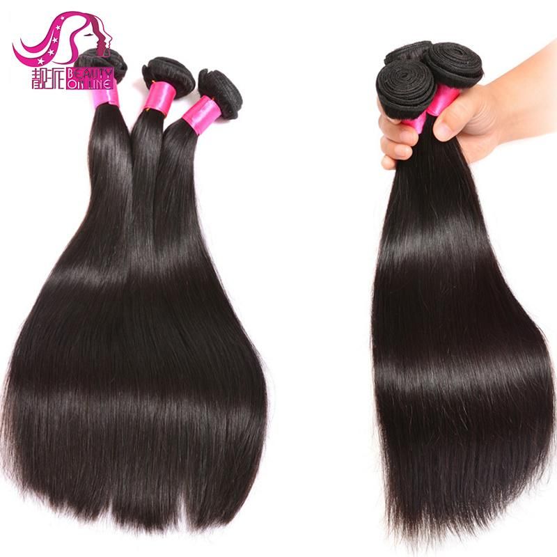 100% Virgin Human Hair Extension, Malaysian Straight Hair Weave Bundles
