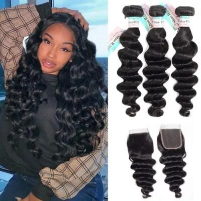 Kbeth Wholesale Bouncy Curl Weavon Pineapple Wave Virgin Hair Loose Deep Wave Bundles with HD Frontal Factory Supplier
