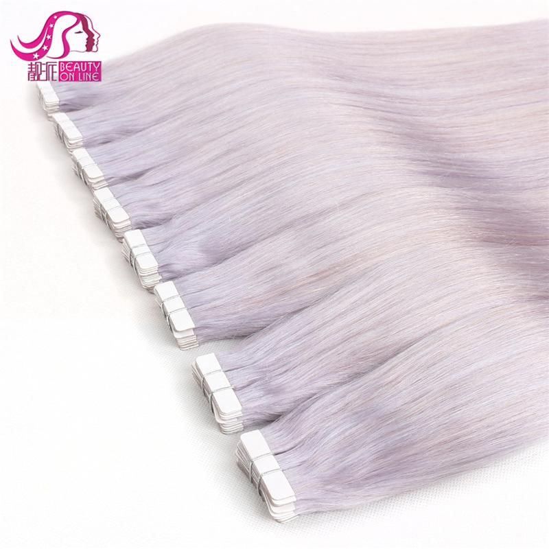 14"-24" 20PCS Tape Hair Extensions Human Brazilian Remy Adhesive Glue in 100% Hair All Colors Tape Skin Weft Human Hair