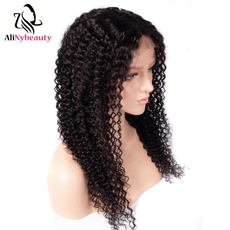 Human Hair Jerry Curly Full Lace Wig for Black Women