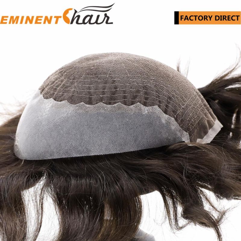Q6 Instant Delivery Men′s Human Hair Stock Toupee
