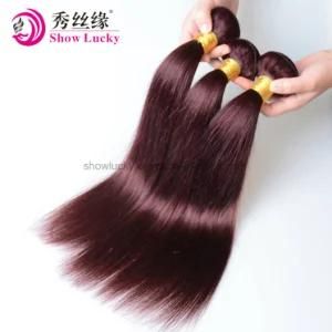 Brazilian Hair Weave Bundles Straight Human Hair Weaving Colored Red 99j Burgundy 10-24 Inch