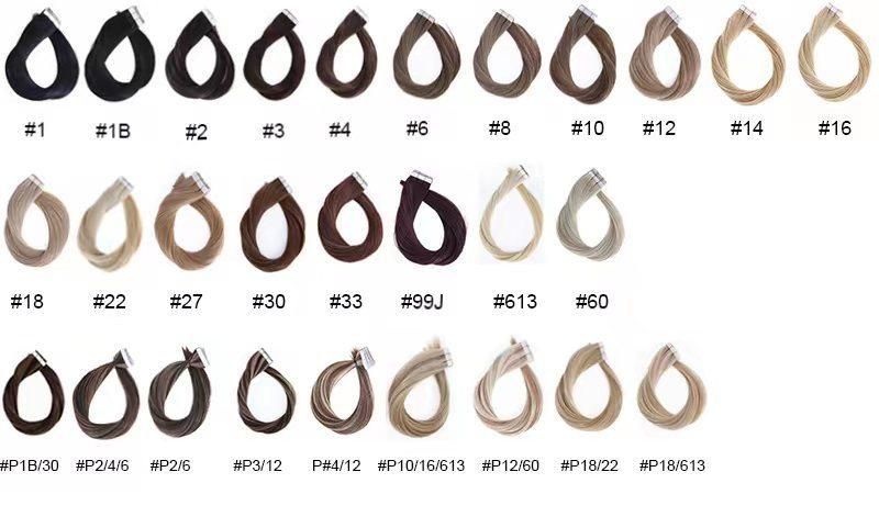 #6 Light Brown Easy Wear Best Virgin Invisible Tape Hair Extensions