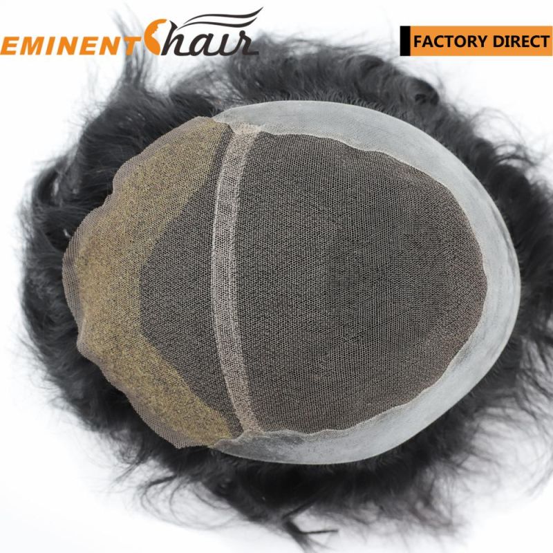 Human Hair Men′s Hair Replacement System