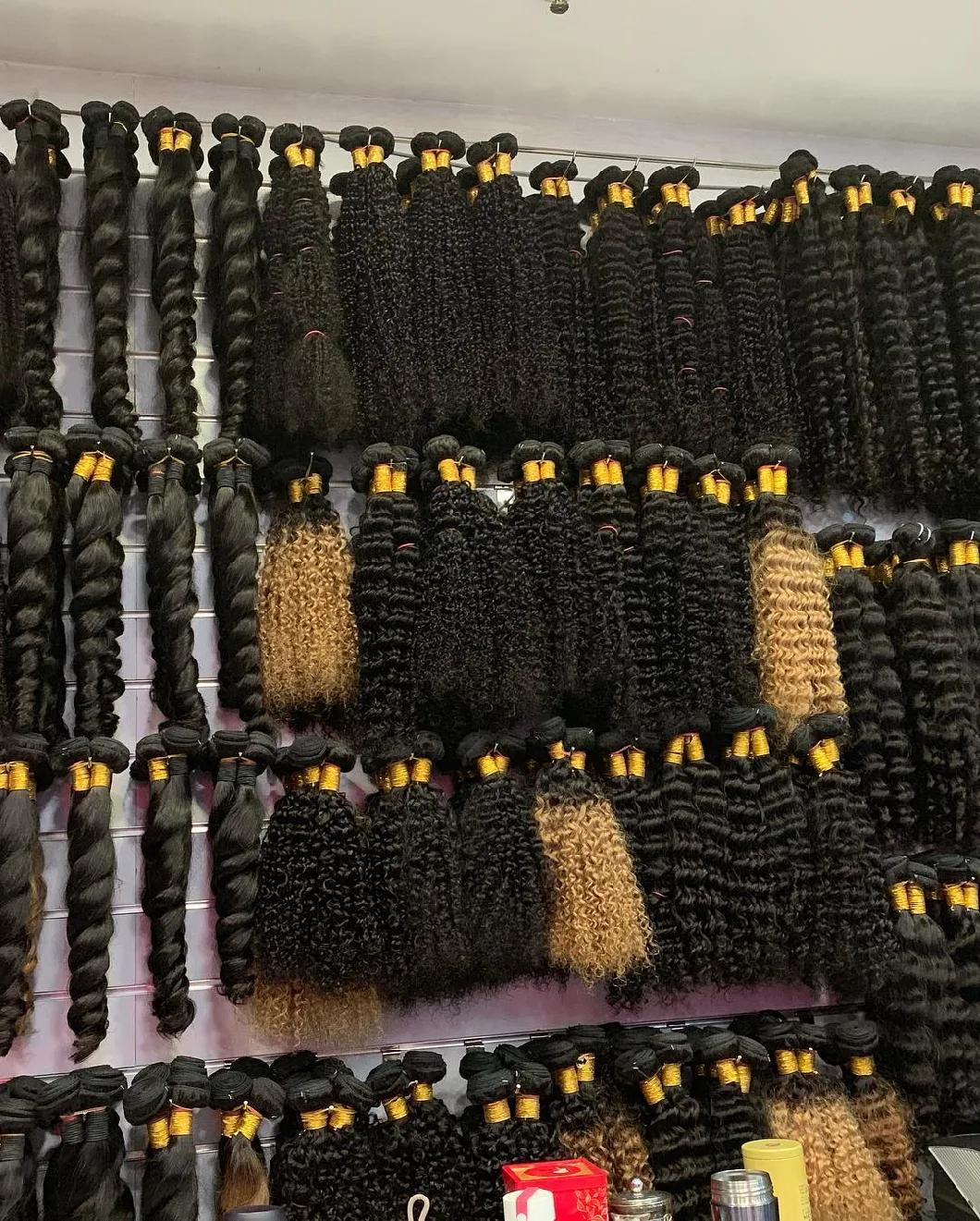 Deep Curly Human Hair Custom Packaging for Hair Bundles