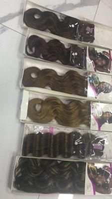 Promotion Weft Bundles Assorted Sythetic Hair Extension Hair Manufacture