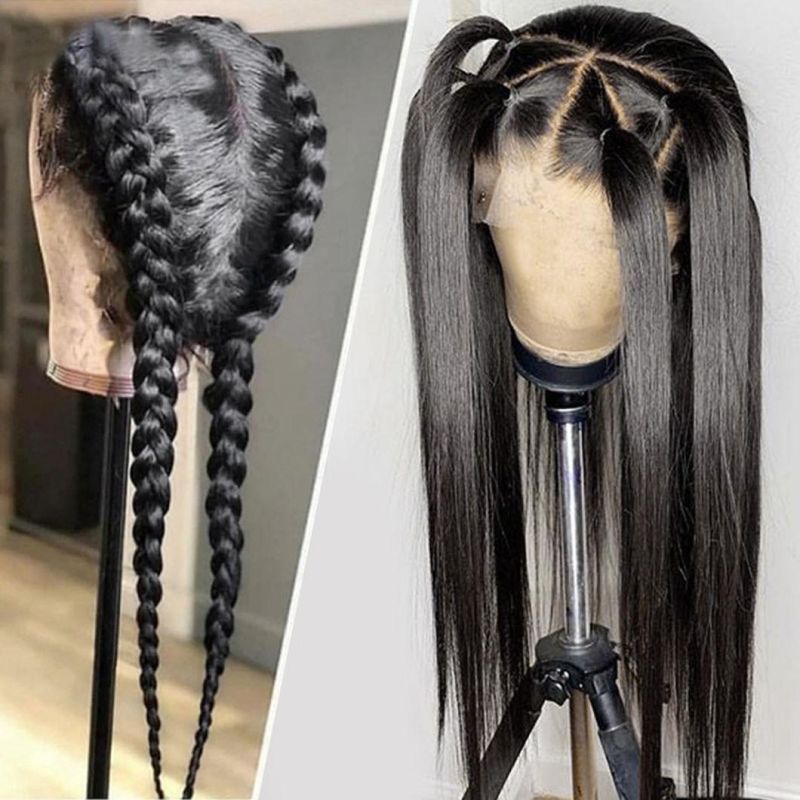 Full Lace Human Hair Wigs Transparent Straight Lace Front Wig 13X6 Lace Front Wigs Brazilian 4X4 Closure Wig Braided Hair for Women