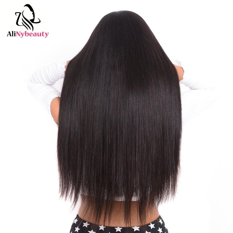 Alinybeauty Wholesale Natural Straight 100% Human Hair Full Lace Wig