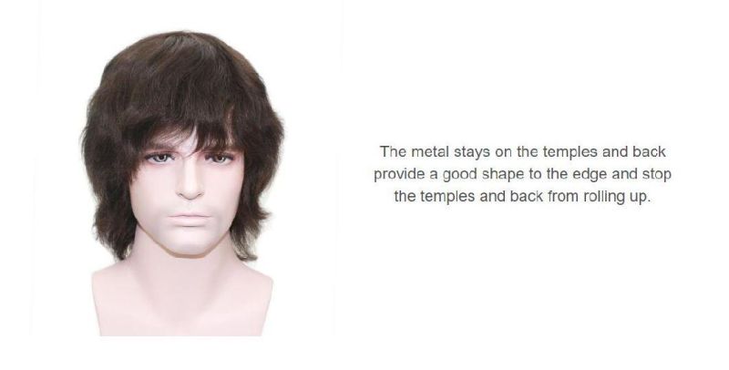 silicon & Elastic Net Keeping This a Very Sturdy Men′s Wig - No Need for Glue
