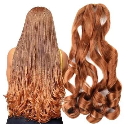 Synthetic Wavy Braiding Hair Extension 22inch 150g Curly Attachments Hair Braids Spiral Curl Wavy Braids Bundle Hairstyles