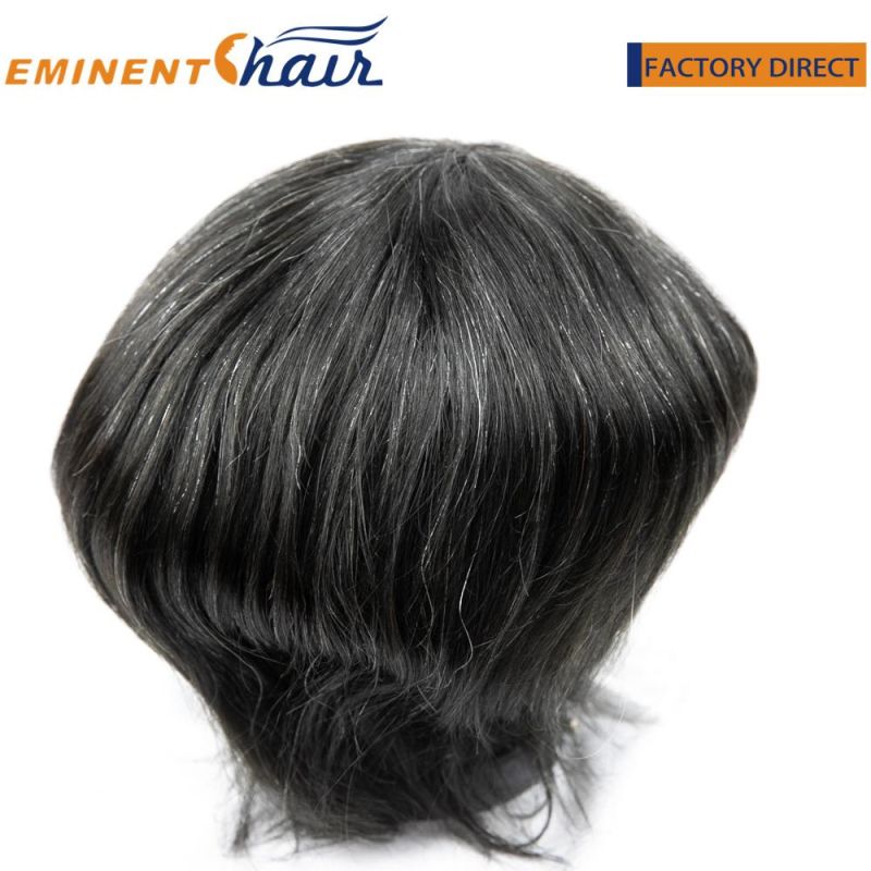 Fine Mono with Black PU Coating Men′ S Hair Replacement