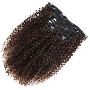 Clip in Hair Extensions Real Human Hair Curly Waves Hair